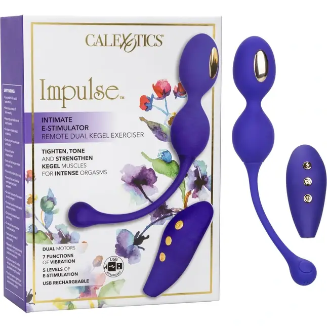 Фиолетовые виброшарики с электростимуляцией Impulse Intimate E-Stimulator Dual Kegel - Impulse. Фотография 8.