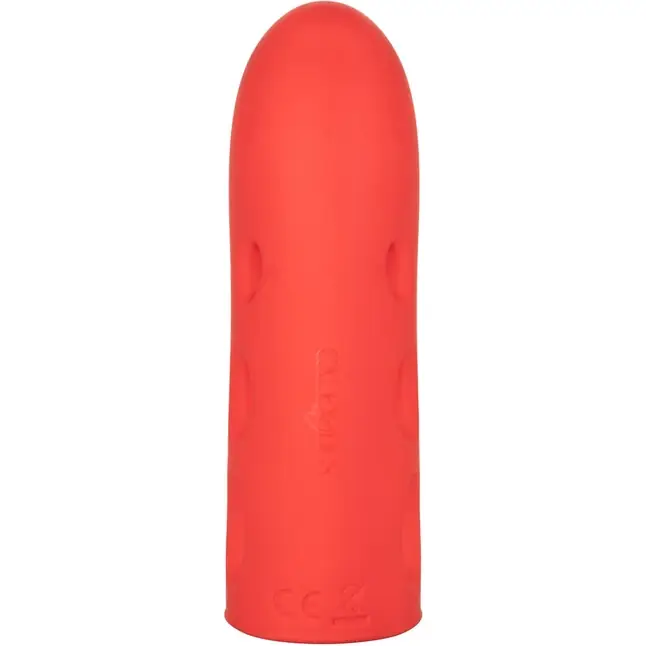 Оранжевая вибронасадка на палец Marvelous Arouser - 10,25 см - Mini Marvels. Фотография 4.
