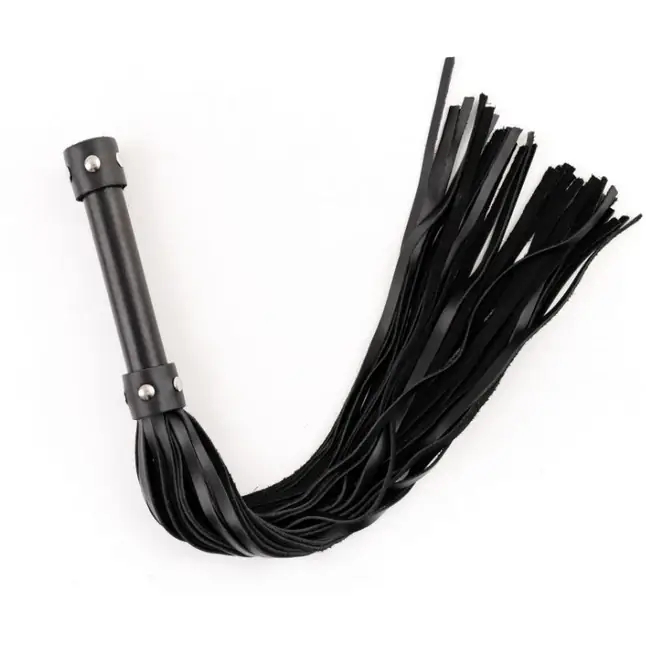 Черная кожаная плеть с ручкой - 55 см - Lady s Arsenal Black. Фотография 2.