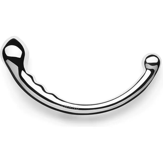 Серебристый фаллоимитатор в форме дуги Hoop - 19,7 см. Фотография 6.