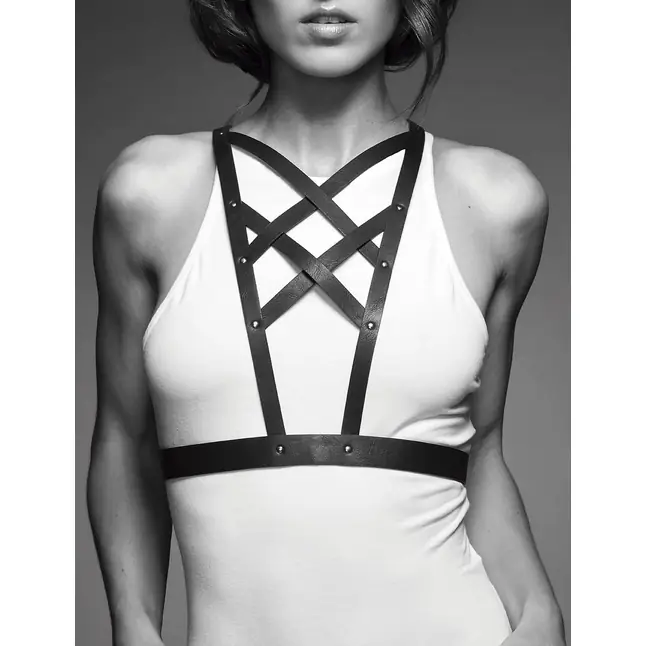 Чёрная упряжь MAZE Cross Cleavage Harness