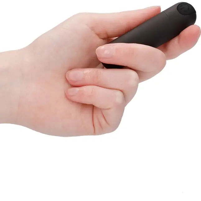 Черная перезаряжаемая вибропуля 7 Speed Rechargeable Bullet - 7,7 см - Be Good Tonight. Фотография 3.