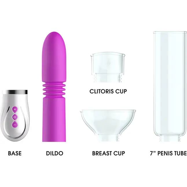 Фиолетовый набор Thruster 4 in 1 Rechargeable Couples Pump Kit - PUMPED. Фотография 3.