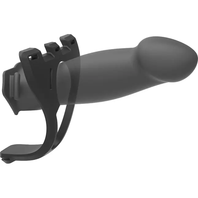 Черный полый страпон с креплением BE Bold - 20,32 см - Body Extensions. Фотография 4.