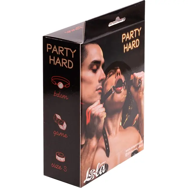 Черный кляп-шарик Charmer S - Party Hard. Фотография 3.