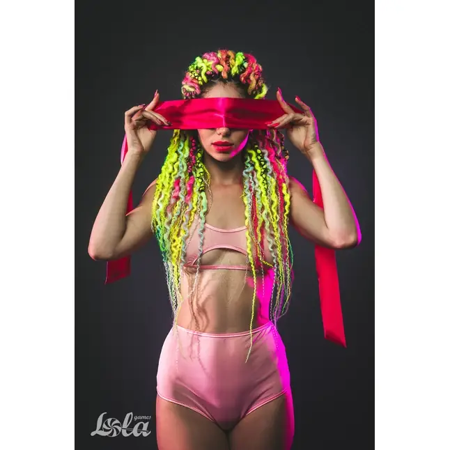 Розовая лента для связывания Wink - 152 см - Party Hard. Фотография 5.