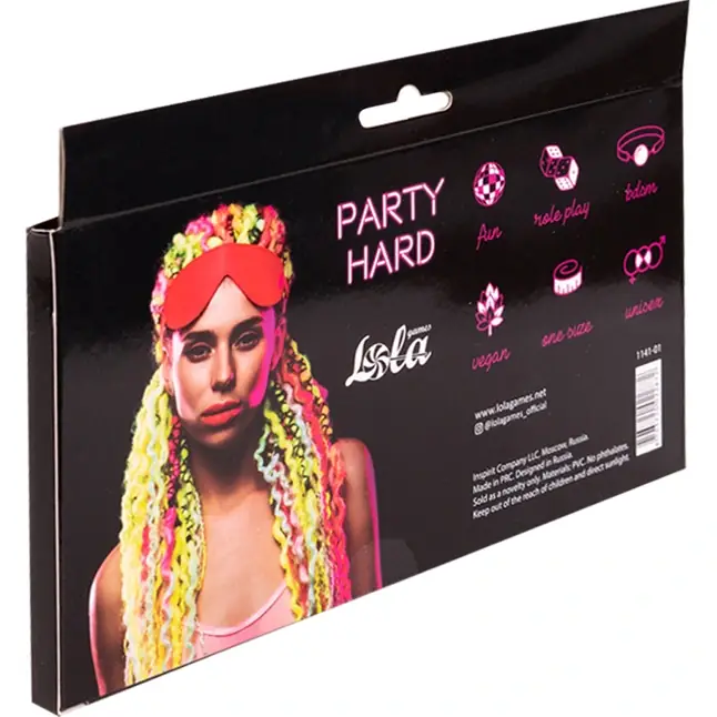 Красная маска Shy - Party Hard. Фотография 4.