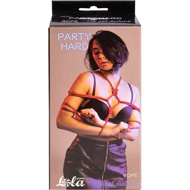Красная веревка Do Not Disturb - 5 м - Party Hard. Фотография 2.
