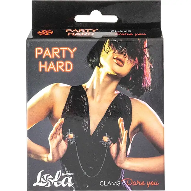 Серебристые зажимы на соски Dare You - Party Hard. Фотография 2.