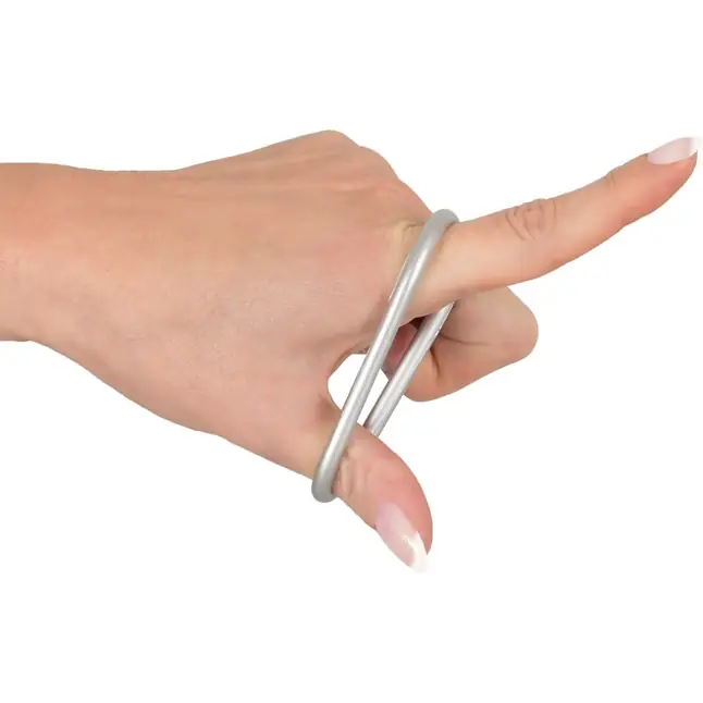 Набор из 3 эрекционных колец под металл Metallic Silicone Cock Ring Set - You2Toys. Фотография 5.