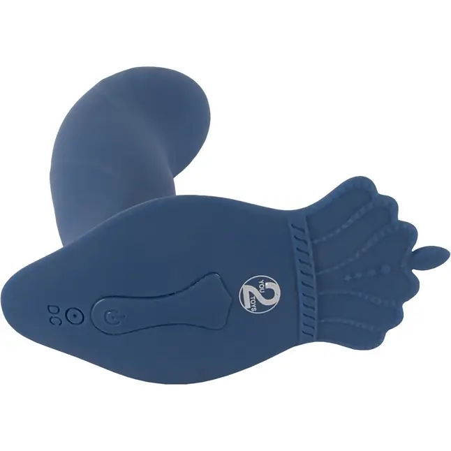 Синий вибростимулятор простаты Vibrating Butt Plug - 11,7 см - You2Toys. Фотография 4.