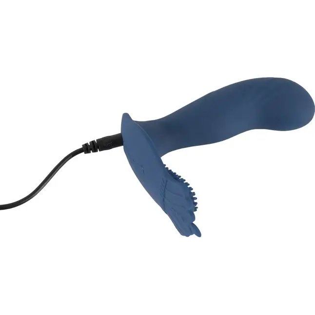 Синий вибростимулятор простаты Vibrating Butt Plug - 11,7 см - You2Toys. Фотография 8.