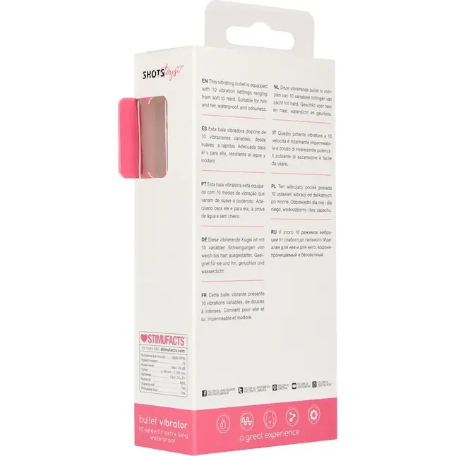 Розовая вибропуля Bullet Vibrator Extra Long - 10,5 см - Be Good Tonight. Фотография 5.