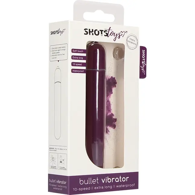 Фиолетовая вибропуля Bullet Vibrator Extra Long - 10,5 см - Be Good Tonight. Фотография 4.