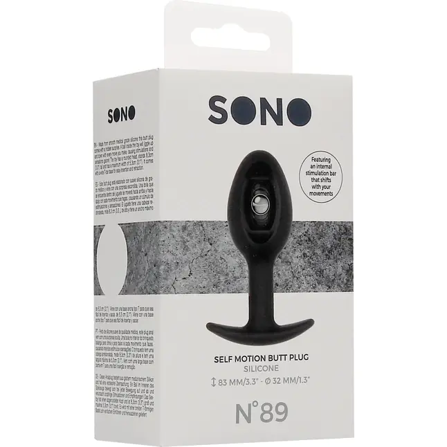 Черная анальная пробка N 89 Self Penetrating Butt Plug - 8,3 см - Sono. Фотография 5.