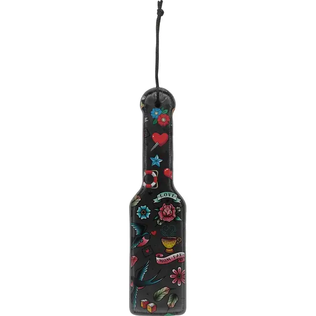 Шлепалка Printed Paddle Old School Tattoo Style - 28,5 см - Ouch!