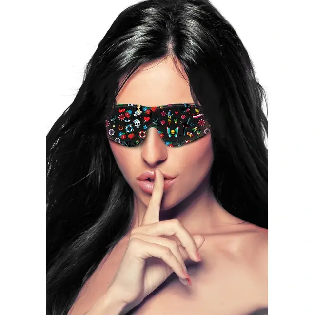 Маска Printed Eye Mask Old School Tattoo Style - Ouch!. Фотография 2.