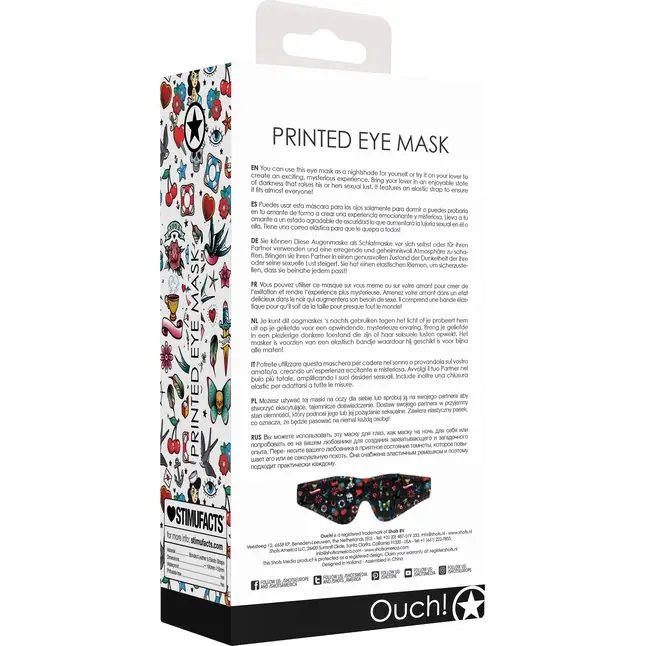 Маска Printed Eye Mask Old School Tattoo Style - Ouch!. Фотография 4.