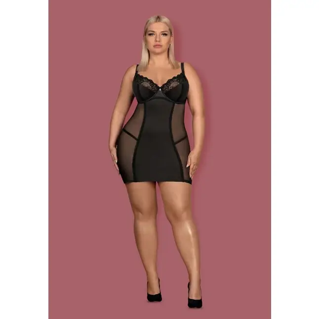 Облегающая сорочка Amallie с полупрозрачными вставками - Sexy. Фотография 6.