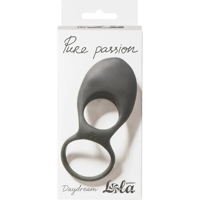 Черное эрекционное виброкольцо Daydream - Pure Passion. Фотография 2.