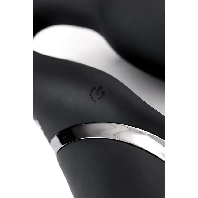 Черный безремневой вибрострапон Silicone Bendable Strap-On - size M. Фотография 12.