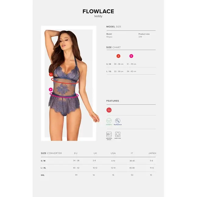 Эффектное кружевное боди Flowlace - Sexy. Фотография 5.