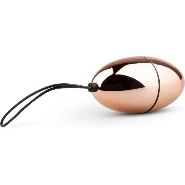 Розовое виброяйцо New Vibrating Egg с пультом ДУ - Rosy Gold. Фотография 2.