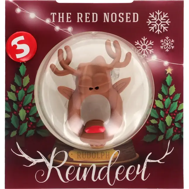 Коричневое эрекционное виброкольцо The Red Nosed с рожками - S-line. Фотография 2.