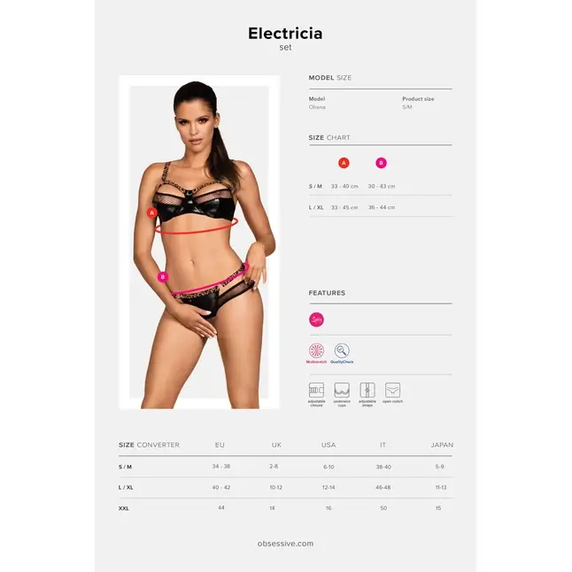 Игривый комплект белья Electricia - Spicy. Фотография 5.