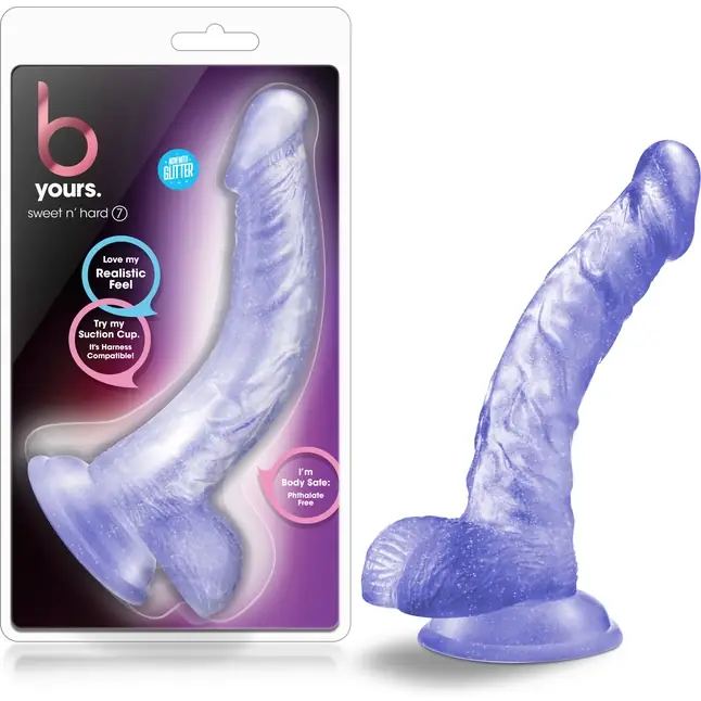 Фиолетовый фаллоимитатор Sweet n Hard 7 - 21,59 см - B Yours. Фотография 4.