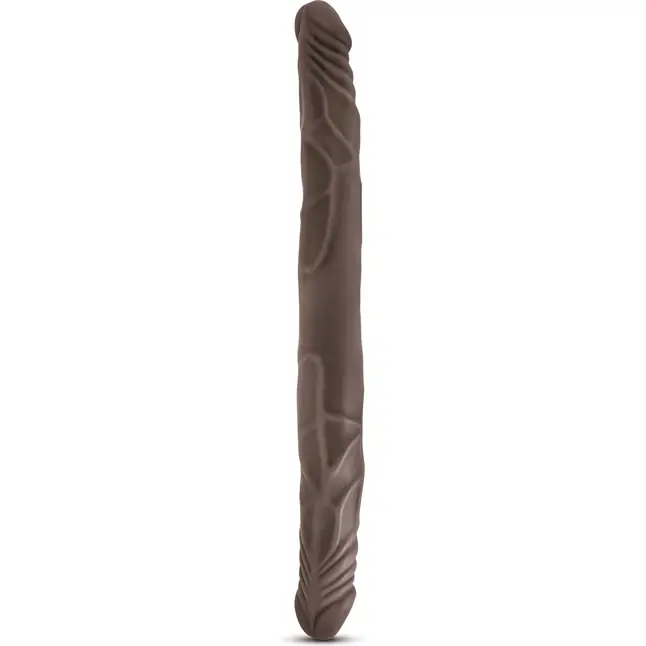 Коричневый двусторонний фаллоимитатор 14 Inch Double Dildo - 35 см - Dr. Skin. Фотография 2.