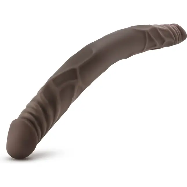 Коричневый двусторонний фаллоимитатор 14 Inch Double Dildo - 35 см - Dr. Skin. Фотография 3.