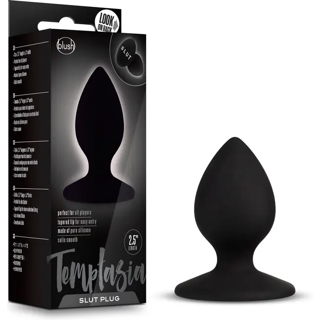 Черная анальная пробка Slut Plug - 6,3 см - Temptasia. Фотография 3.