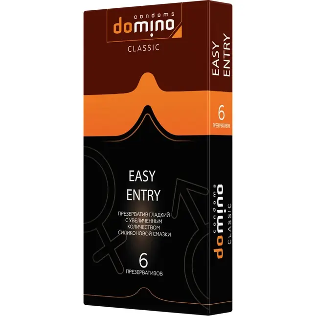 Презервативы с увеличенным количеством смазки DOMINO Classic Easy Entry - 6 шт - Domino Classic