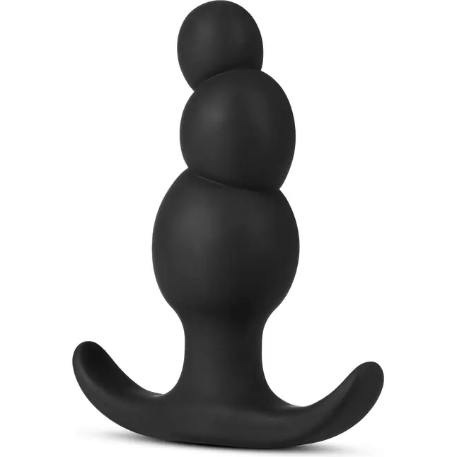 Чёрная фигурная анальная пробка Stacked Plug - 7,6 см - Anal Adventures Platinum. Фотография 2.