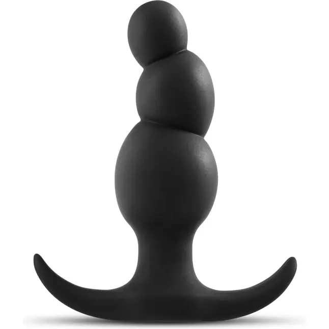 Чёрная фигурная анальная пробка Stacked Plug - 7,6 см - Anal Adventures Platinum