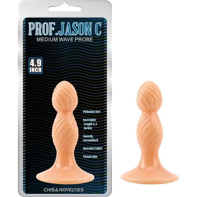 Телесная анальная втулка Medium Wave Probe - 12,5 см - Prof.Jason C. Фотография 5.