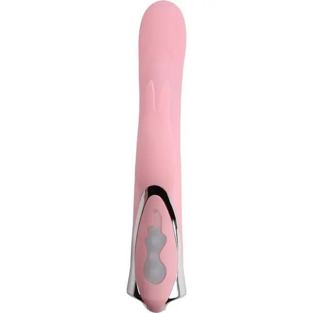 Нежно-розовый вибратор-кролик Rotating Missile Bunny - 24 см - Aphrovibe. Фотография 3.