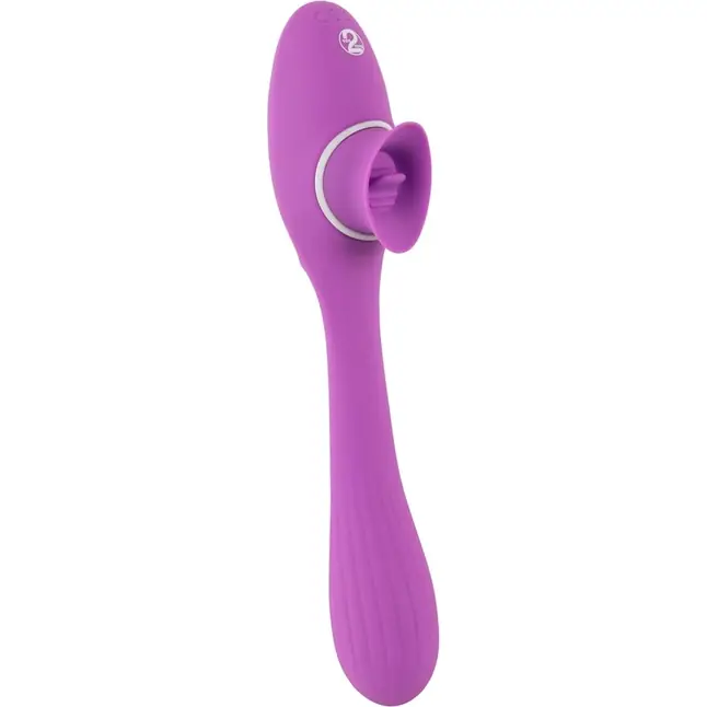 Лиловый гнущийся вибратор Licking Vibe - 22,3 см - You2Toys. Фотография 2.
