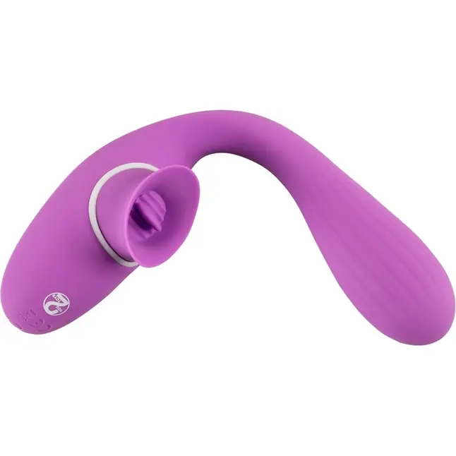 Лиловый гнущийся вибратор Licking Vibe - 22,3 см - You2Toys. Фотография 3.