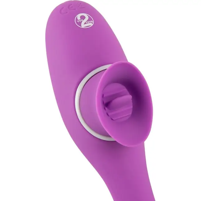 Лиловый гнущийся вибратор Licking Vibe - 22,3 см - You2Toys. Фотография 6.