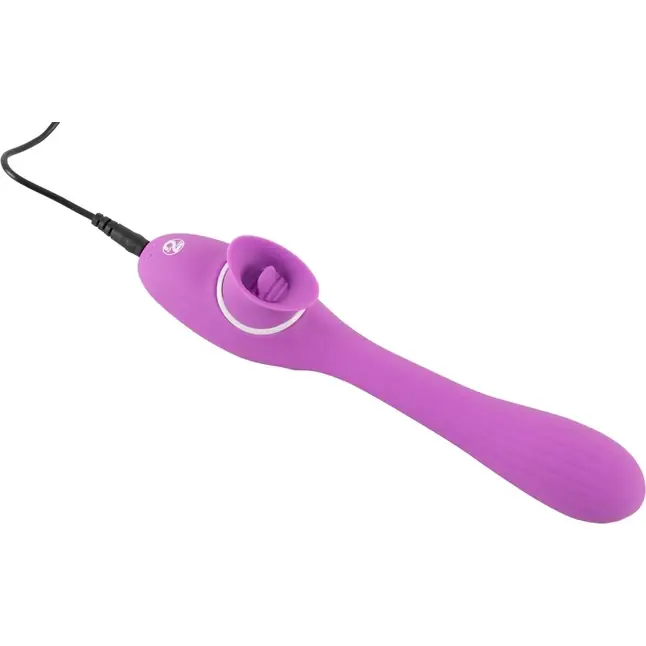 Лиловый гнущийся вибратор Licking Vibe - 22,3 см - You2Toys. Фотография 7.