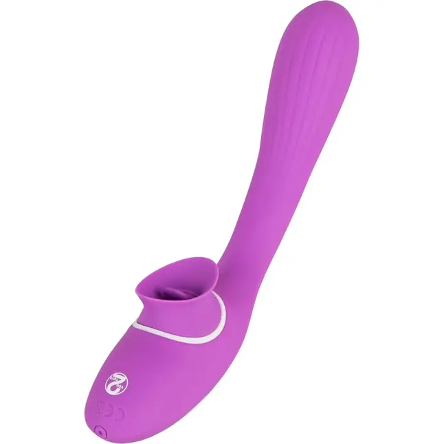 Лиловый гнущийся вибратор Licking Vibe - 22,3 см - You2Toys