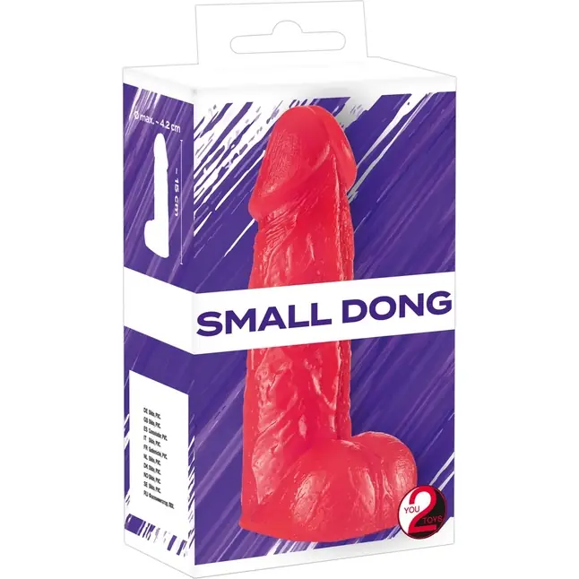 Малиновый фаллоимитатор Small Dong - 15 см - You2Toys. Фотография 8.