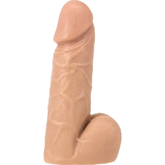 Телесный фаллоимитатор SO REAL REALISTIC 7INCH DONG BALLS - 18 см - So real