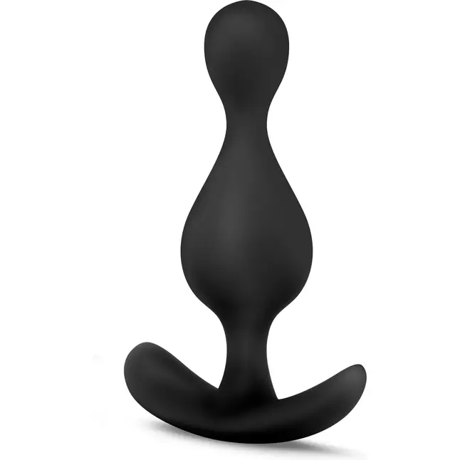 Черная анальная пробка Platinum Wave Plug - 11,4 см - Anal Adventures Platinum. Фотография 2.