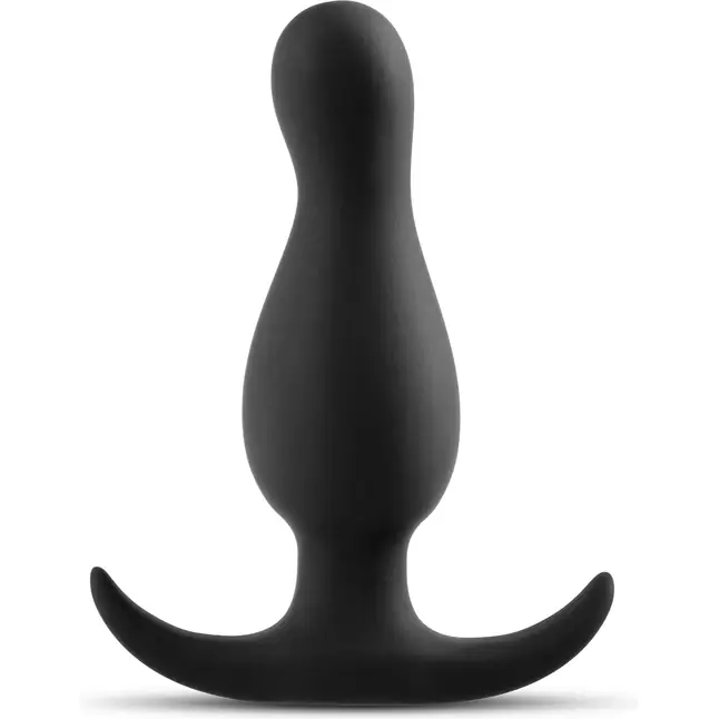 Черная анальная фигурная пробка Platinum Curve Plug - 8,9 см - Anal Adventures Platinum