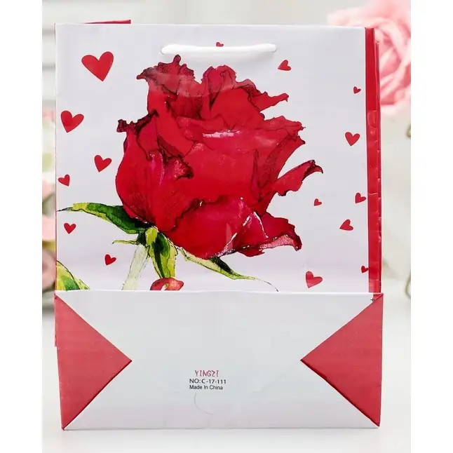 Подарочный пакет Love - 15 х 12 см. Фотография 2.