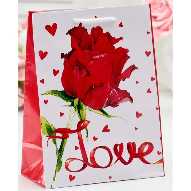 Подарочный пакет Love - 15 х 12 см