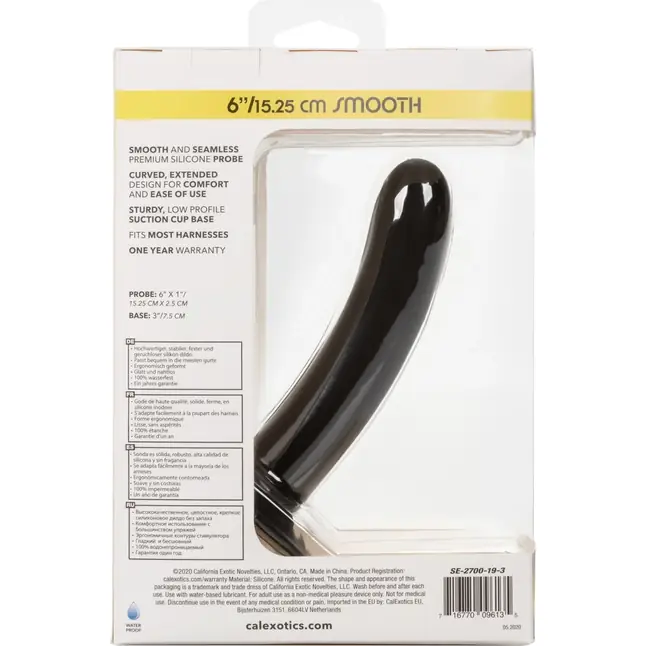 Черный анальный стимулятор Silicone Smooth Probe - 15,25 см. Фотография 7.